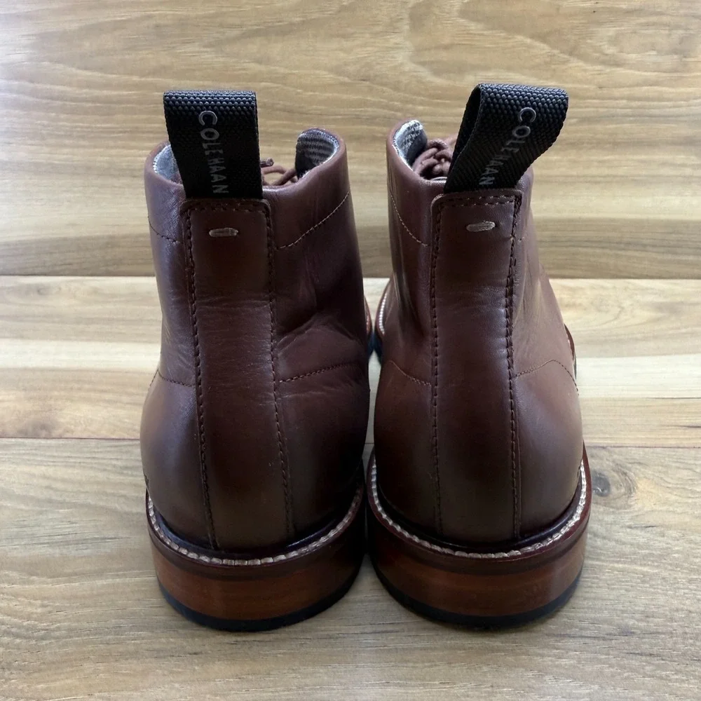 Cole Haan Berkshire Lug Chukka Boot Men 10M Brown Leather Business Casual Modern